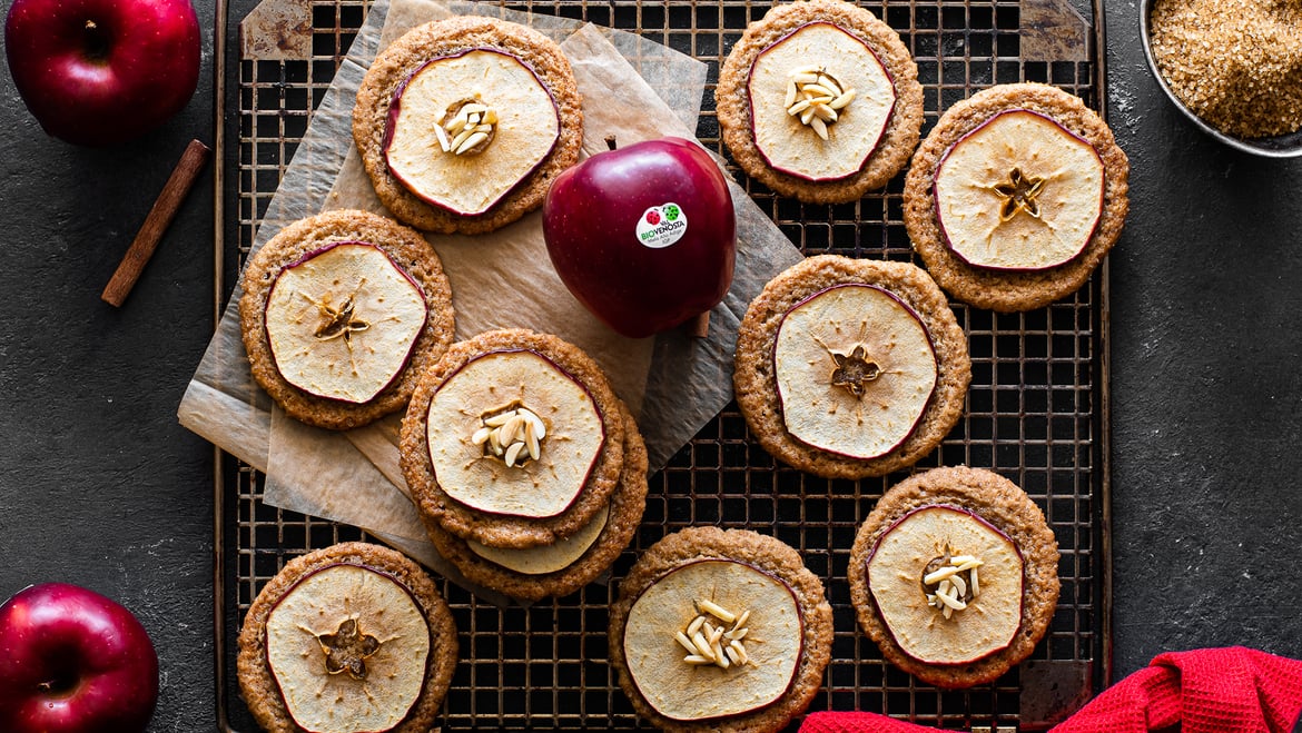 Maxi galletas de canela con manzanas Red Delicious