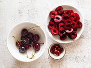 Vanilla parfait with cherries from Val Venosta