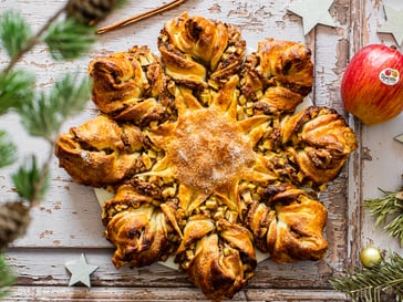 Estrella especiada con relleno de nueces y manzanas Fuji Val Venosta