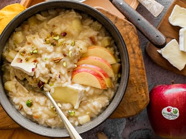 Risotto con mele Braeburn bio Val Venosta e brie