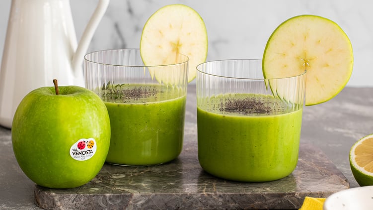 Smoothie verde con manzanas Granny Smith