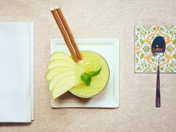 Sorbet aus Vinschger Golden Delicious Äpfeln und Zitronen aus Kampanien